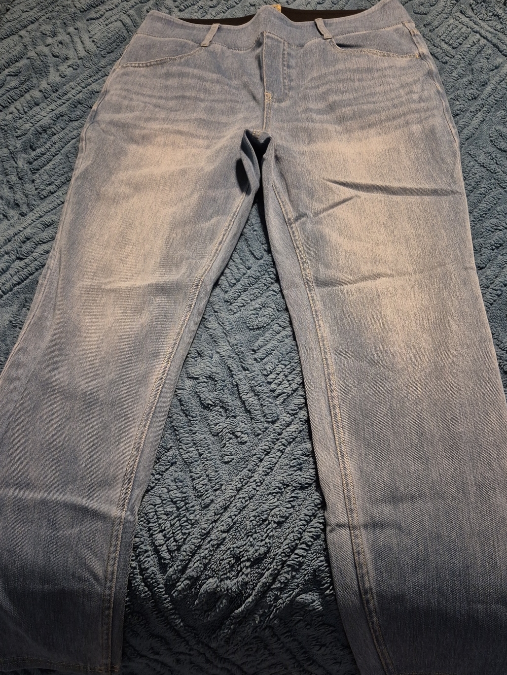 Halara Light Blue Skinny Leg Pull On Jeans Sz L